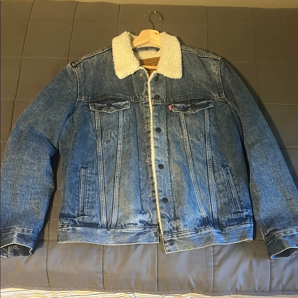 Levi's Classic Blue Sherpa Denim Jacket